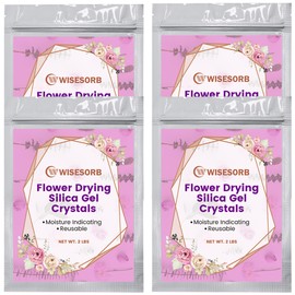 Wisesorb (NET 8 LBS) Silica Gel Flower Drying, Silica Gel Flower Drying Crystals, Color Indicating Flower Drying Silica, Reusable Silica Gel for Drying Flowers