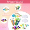 31Pcs Colorful Paint Brushes, Paint Brush Set Beginners, Creative Sponge