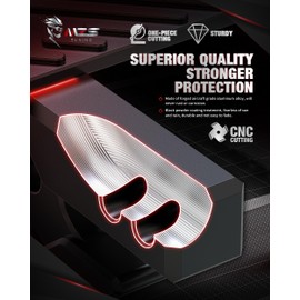 MZS Hitch Slider with Step Combo, Rear Bumper Guard Protector Skid Protection Fits 2 inch Receivers for Truck SUV RV Trailer Off Road Vehicles Towing Recovery