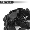 Motoforti Universal Car Rivets Fender Bumper Push Clips,9mm Hole Dia,Plastic,Black,24