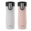 Stainless Steel Travel Mugs, 16 oz, 2-Pack (Off-White & Peach)