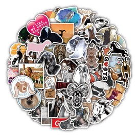 Funny Goat Stickers Pack 50PCS, Cute Stickers Kawaii Animal Stickers for Kids Teens Adults Glueewee Vinyl Waterproof Stickers for Water Bottles Laptop journaling