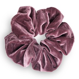 SXQLYH Scrunchie Velvet Velvet Elastics, Large Hair Scrunchie, Thick Soft Comfortable Velvet Hair Scrunchies, Ponytail Holder, Winter Hair, Bobble for Women, Thick Long Hair (Purple)