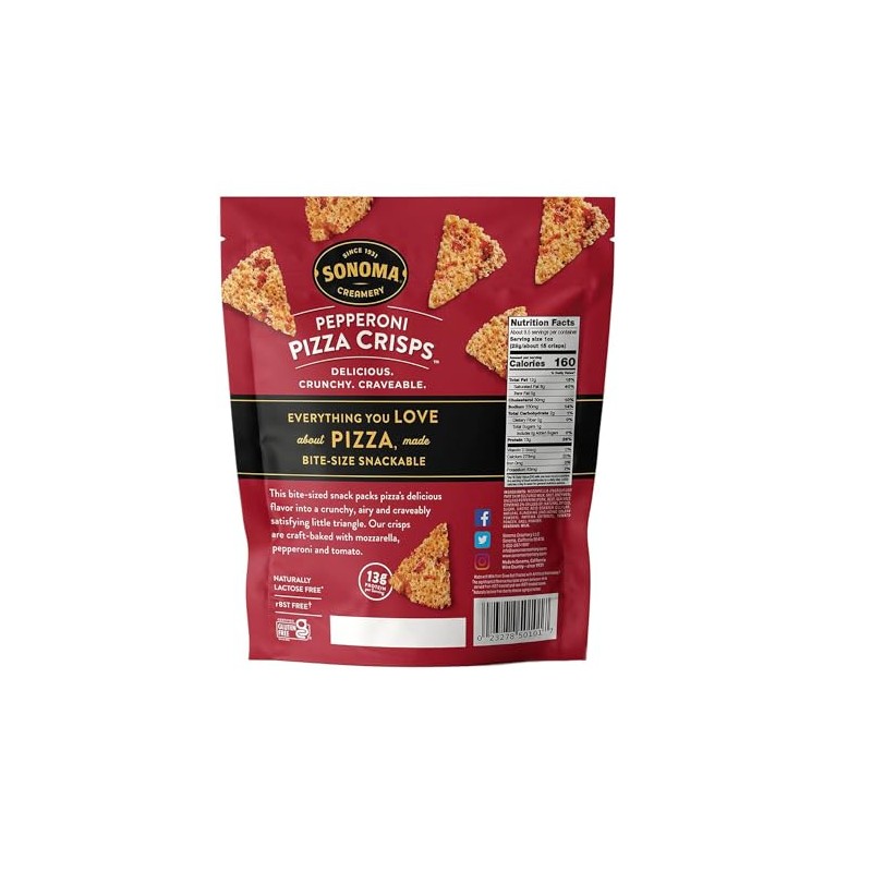 Sonoma Creamery - Pizza Crisps, Pepperoni, 9.5 Oz (2 Count)