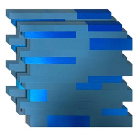 Weimeisc 10 Sheets Backsplash Tile for Kitchen Peel and Stick, 11.81" X 11.81" Self-Adhesive Waterproof, Metal Backsplash Subway Tile, Stick on Tiles Kitchen Bathroom (Light Blue+Brushed Blue)