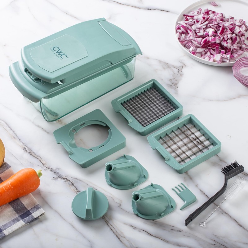 ook with Color Vegetable Chopper - Multifunctional 11 in 1