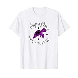 Skip A Straw Save A Turtle - Save The Turtles Design Womens T-Shirt