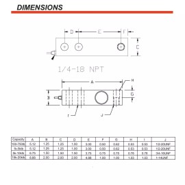 Ocean  5,000 LB SINGLE ENDED SHEAR BEAM LARGE ENVELOPE LOAD CELL FLOOR PALLET SCALE