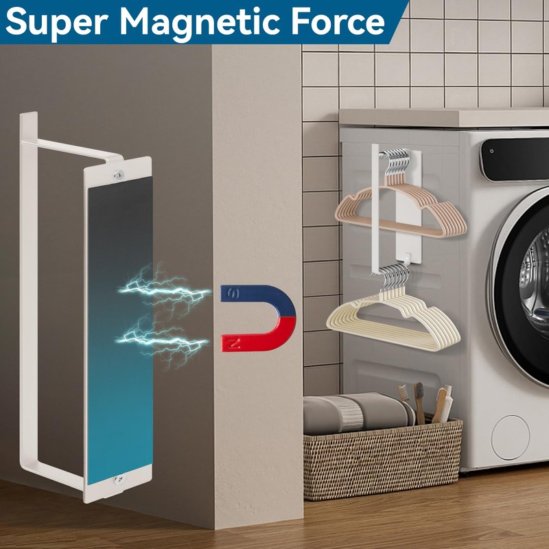 Magnetic Hanger Organizer Stacker, Strong Magnetic Hanger Holder for Laundry
