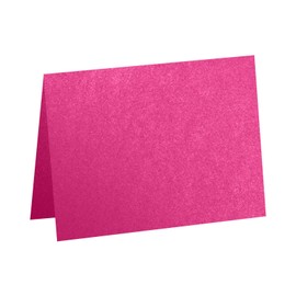 LUXPaper #17 Mini Folded Cards - Small Blank Note Cards for Gift Tags, Tent Cards, Notes, Place Cards, Floral Arrangements - 105lb Azalea Metallic, Size: 2 9/16 x 3 9/16, 50 Pack - 5080-071-50