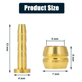 Olive and Insert Pin for Brake Line Hydraulic, Olive and Plug Insert, Hydraulic Disc Brake Hose Olive Insert, Bicycle Inner Tube Olive Insert (for BH59) Pack of 10