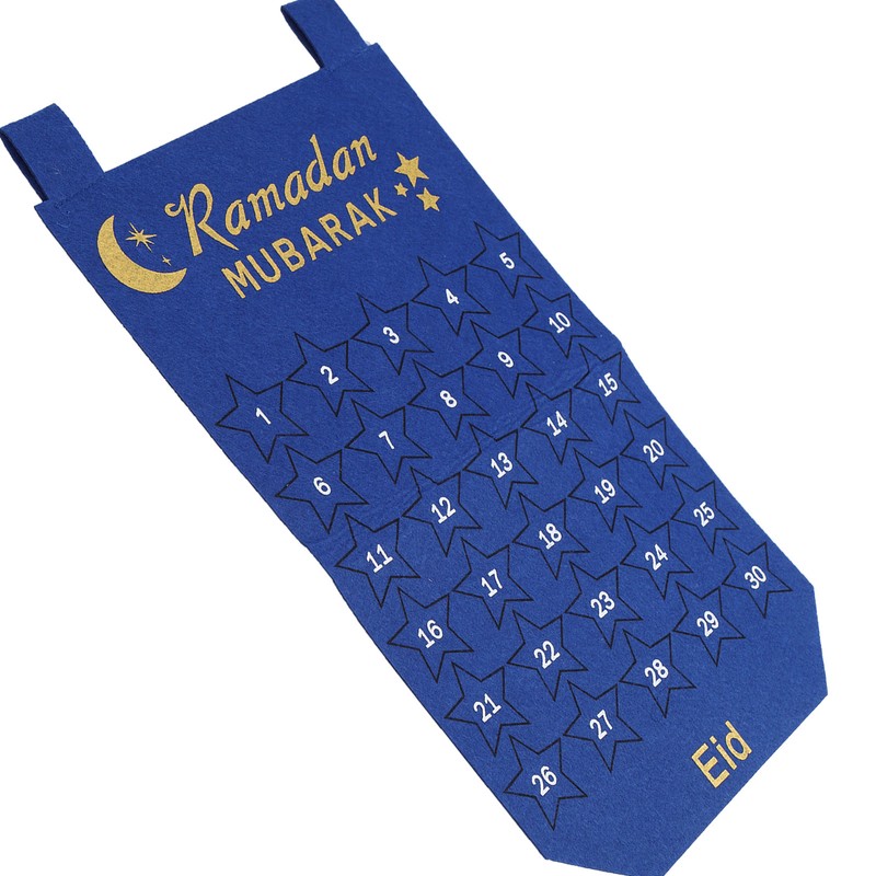 Eid Mubarak Advent Calendar Hanging Fabric Countdown Date Display Ramadan