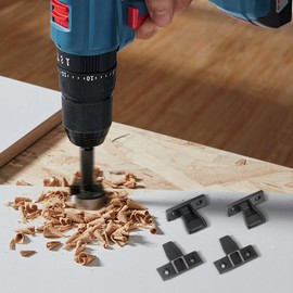 TEHAUX Pack of 20 Cabinet Connectors, Hanging Fittings, Furniture Panel Connectors, Push-on Clips, Furniture Plastic Connector for Cupboard, Wardrobe