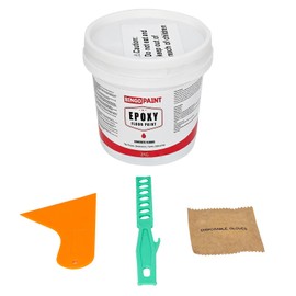 BingoPaint Epoxy Floor Coating - Matte finish, stain resistant and liquid penetration, durable, epoxy coating for concrete floors and countertops (Black Sand Gray, 1KG)