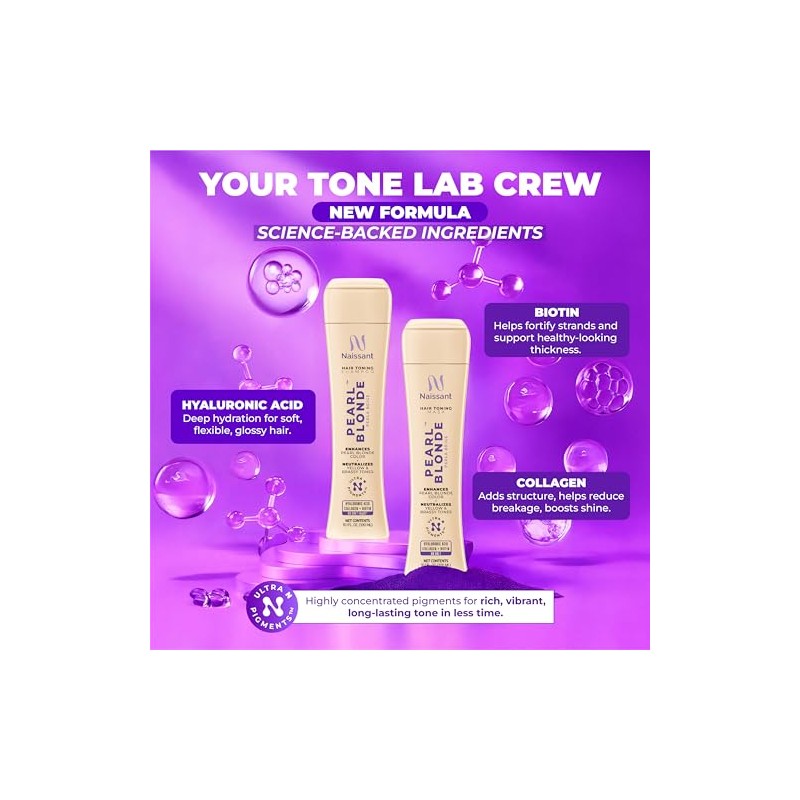 Naissant Purple Shampoo Blond Pearl Perla Beige, 10.1 fl. oz.