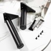KMERCE 4 Pieces Furniture Feet Black Metal Modern Table Legs