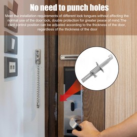 Hotel Door Lock, Portable Door Lock for Travel Security, Child Proof Latch Stopper for Women Bedroom Home Security Prevent Unauthorized Entry College Dorm Motel