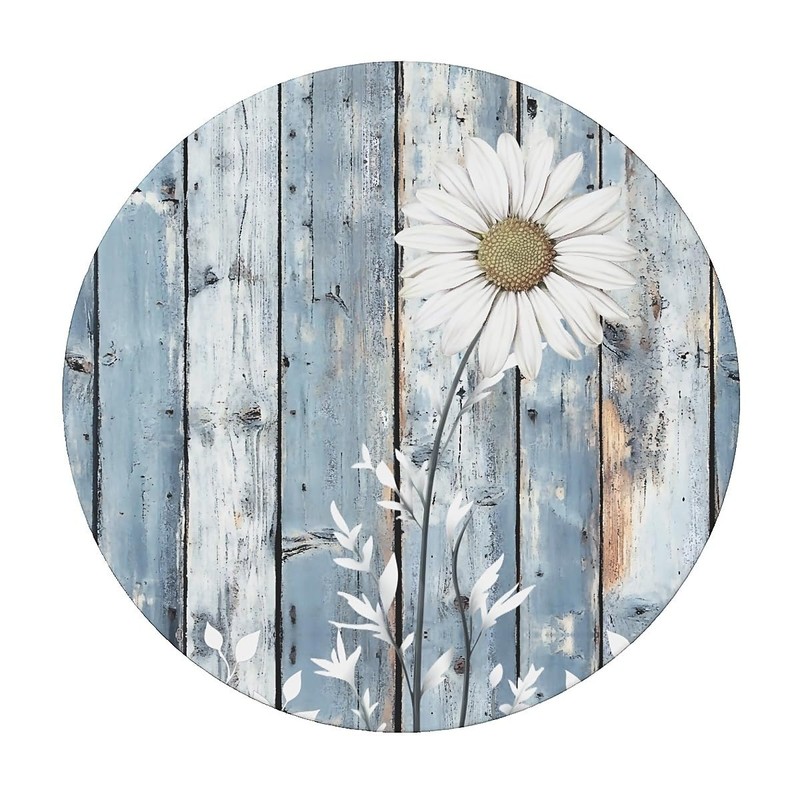 Outdoor Round Tablecloth with Elastic Band, Diameter 44 inches (110