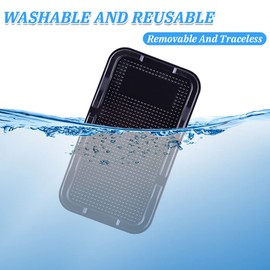 ZC GEL Anti Slip Gel Pad Phone Holder for Car, Removable and Reusable Anti Slip Dashboard Pad with Heat Resistant and Damage Free Sticky Gel Pads for Sunglasses, Keys, Coins and More (7.3" x 4.2")