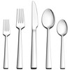 LIANYU 40-Piece Silverware Set, Stainless Steel Square Flatware Cutlery Set