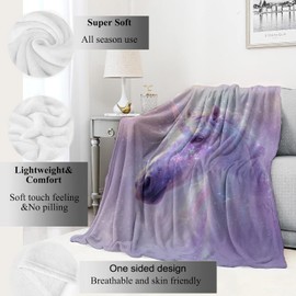 VODRM Cute Dream Blanket Unicorn Throw Blankets,Birthday Gifts for Kids Girls Women & Fantasy Lovers,Lightweight Soft Fleece with Mystical Sparkling,for Sofa Couch Bed Room Decor 50x60in