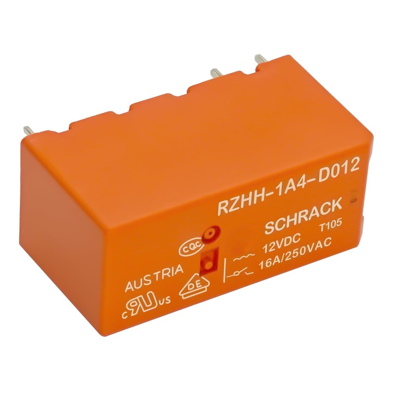 4Pcs RZHH-1A4-D012 12VDC 16A 250VAC 6-Pins Power PCB Relay -