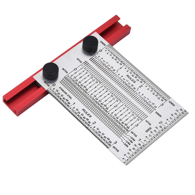 T Rule Stainless Steel Silver Scribing Ruler Woodworking Measuring Tool