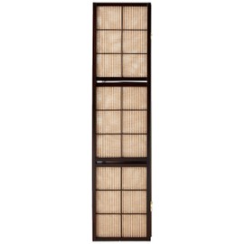 Coaster Home Furnishings 4-Panel Screen with 4-Shelf Tan and Cappuccino