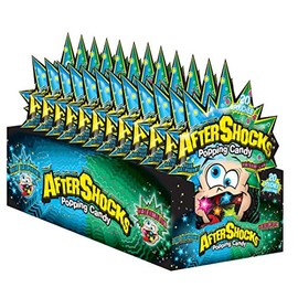 After Shocks Popping Candy Blue Raspberry/Watermelon Flavors 1.06 Ounce Bags (Pack of 16)