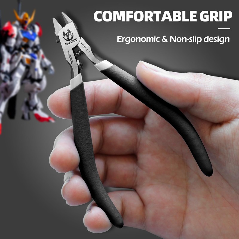 MOSSCO Model Nippers, Ultra-thin Single-edge Nippers for Advancers Repair Plastic