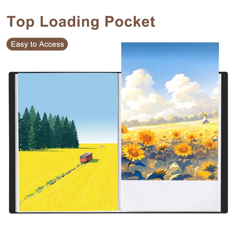 POERMA 2 Pcs Art Portfolio Folder A3, Diamond Art Storage