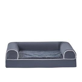 Quagming Orthopedic Dog Bed for Large Dogs, Washable Dog Sofa, Supportive Foam Pet Couch, Removable Cover, Waterproof Lining, Nonskid Bottom (Dark Grey, Large)