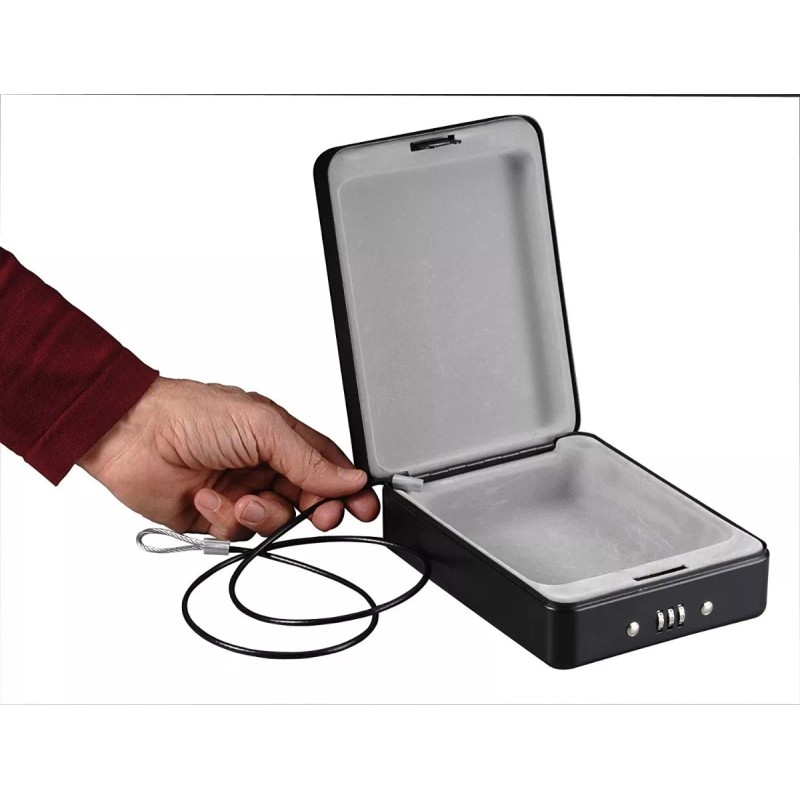 SentrySafe Alhajero Caja Seguridad Portatil Negro Cable Combinacion