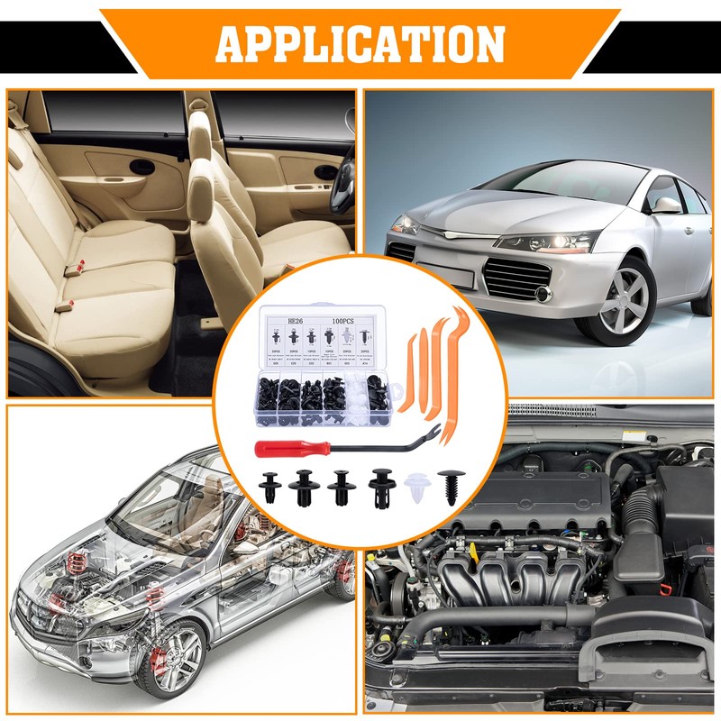 Car Mounting Clips Set - 6 Different Types of Door