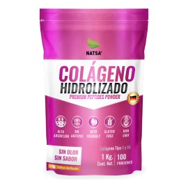 Colageno Hidrolizado Puro Premium Natsa 1 Kg Sabor Natural