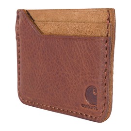 Carhartt Men's Front Pocket, Durable Canvas Or Leather Wallet with & Without Money Clip, Brown, One Size, Front Pocket Wallets, Durable Canvas Or Leather Wallet with & Without Money Clip