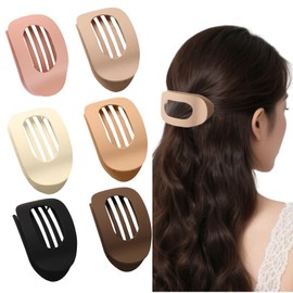6 Stück Haarklammern für Damen Große Flache Haarspange Französisch Flat Claw Clip für dünnes und dickes Haar Autofahren Alltag