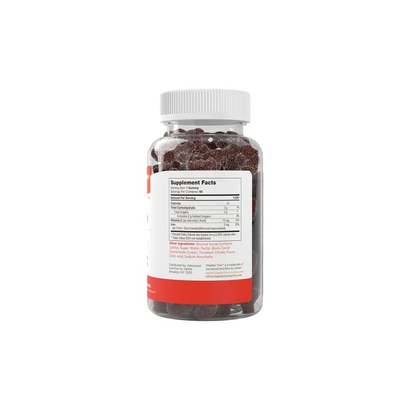 Zahler Iron Hierro Y Vitamina C 60 Flavored Gummies