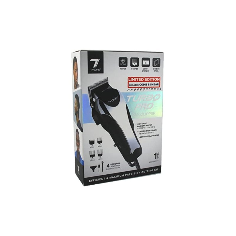 Tyche Turbo Pro Hair Clipper Kit 4 Attachments Included