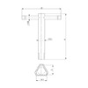 Jürgens Shop Post Key Triangular 16 mm DIN 3223, for