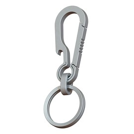 ALOHAMONI Titanium Carabiner Keychain Key Ring Key Hook Key Case Key Chain Belt Loop Bag Quick Release Simple Functional Beauty Design Lightweight Durable Car Home Key, Bottle Opener Design