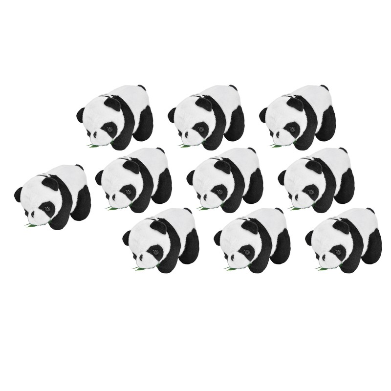10pcs Mini Panda Plush Toy Soft Cute Tiny Panda Doll