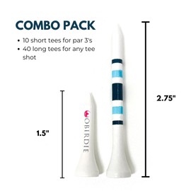 Obirdie Bamboo Golf Tees (Navy & Blue)