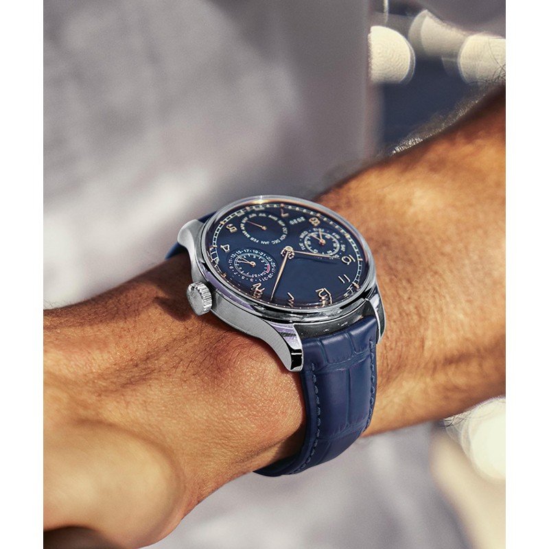 BINLUN Alligator Grain Leather Watch Band for Men Crocodile Grain