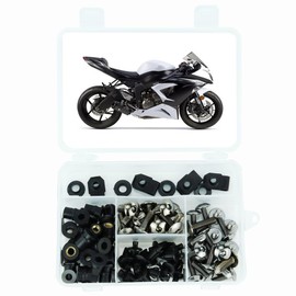 Xitomer Full Sets Compatible with ZX-6R 2013-2024 ZX 6R ZX6R Motorcycle Fairing Bolt KitsMounting Kits (Titanium)