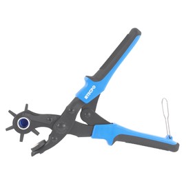 TECPO Revolving Punch Pliers, Leather Hole Pliers, Set of Hole Punch with Lever Gear Ratio for Punching Fabric, Leather, Belt, Watch Belt in Various Sizes