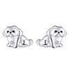 YAFEINI Shih Tzu Gift 925 Sterling Silver Shih Tzu Stud