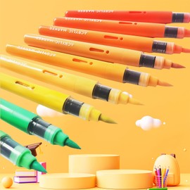 BAIZHI Acrylic Paint Markers Set with Folding Bag, Direct-Liquid Ink Control System with Soft Tip, Acrylic Paint Pens for Rock, Wood, Glass, Canvas & More, Perfect for Artists, Beginners & Adults (36)