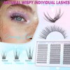 Lash Clusters Wispy Eyelash Clusters C-Curly Individual Lashes zanlufly Natural