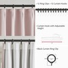 Jubilantex Full Blackout Curtains Pink Pinch Pleated Linen Curtains 95
